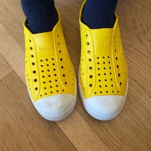 Yellow Native shoes for kids